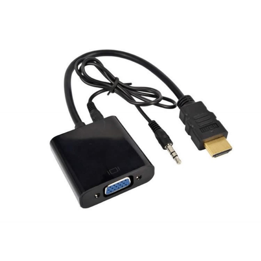 HDMI - VGA Görüntü Aktarıcı Ses Kablosu ve Usb Güç Kablosu Dahil