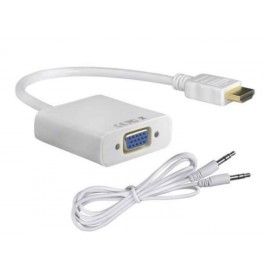 HDMI - VGA Görüntü Aktarıcı Ses Kablosu ve Usb Güç Kablosu Dahil